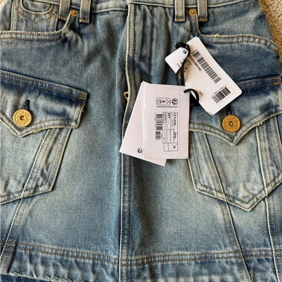Balmain jeans Blue Skirt with Button Details - Picture 8 of 8